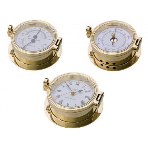 Brass Clock + Baro + Thermo 116mm